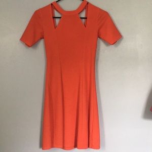 Orange dress with cutouts